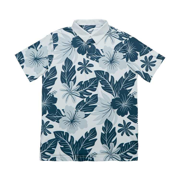 Gutty Prime Men Golf Polo (Blue Hibiscus)