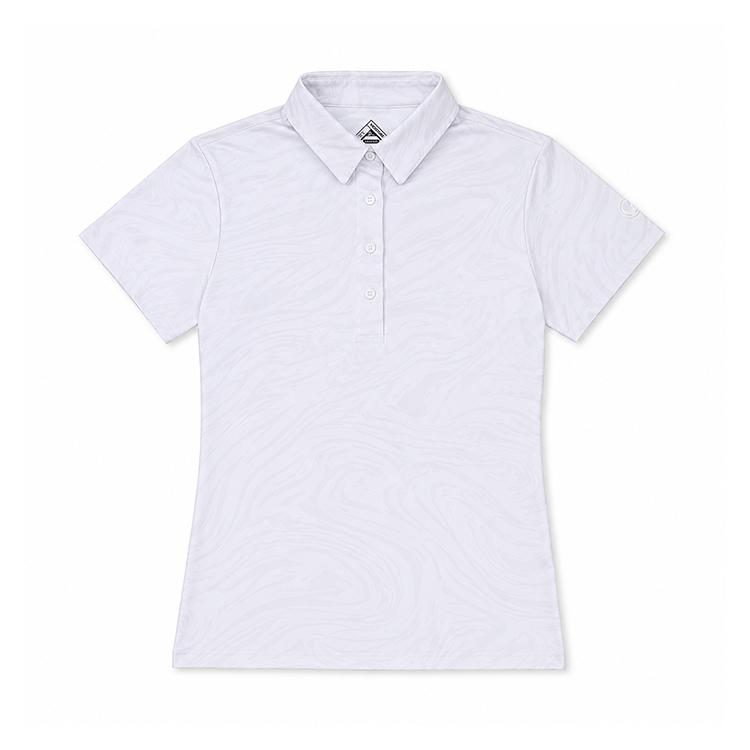 Gutty Prime Women's Golf Polo SH26 (Vortex Line - White)