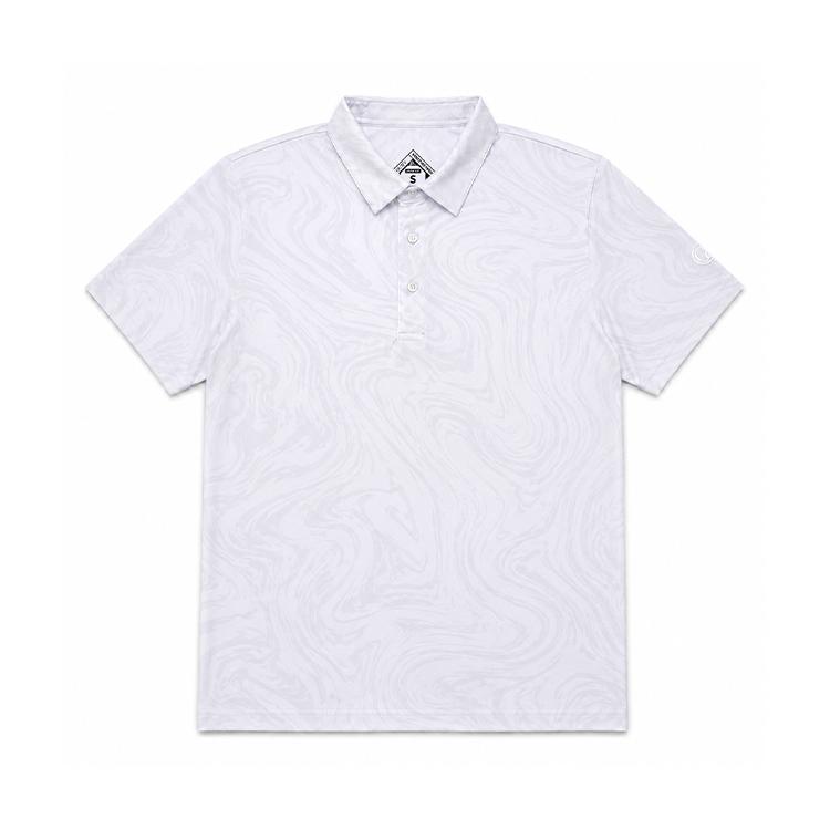 Gutty Prime Men's Golf Polo SH26 (Vortex Line - White)